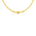 14K Yellow Gold Necklace with Graduated Greek Meander Motif Links - Coolpeacock