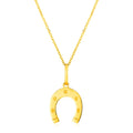 14K Yellow Gold Necklace with Horseshoe - Coolpeacock