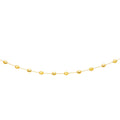 14k Yellow Gold Necklace with Polished and Textured Pebble Stations - Coolpeacock