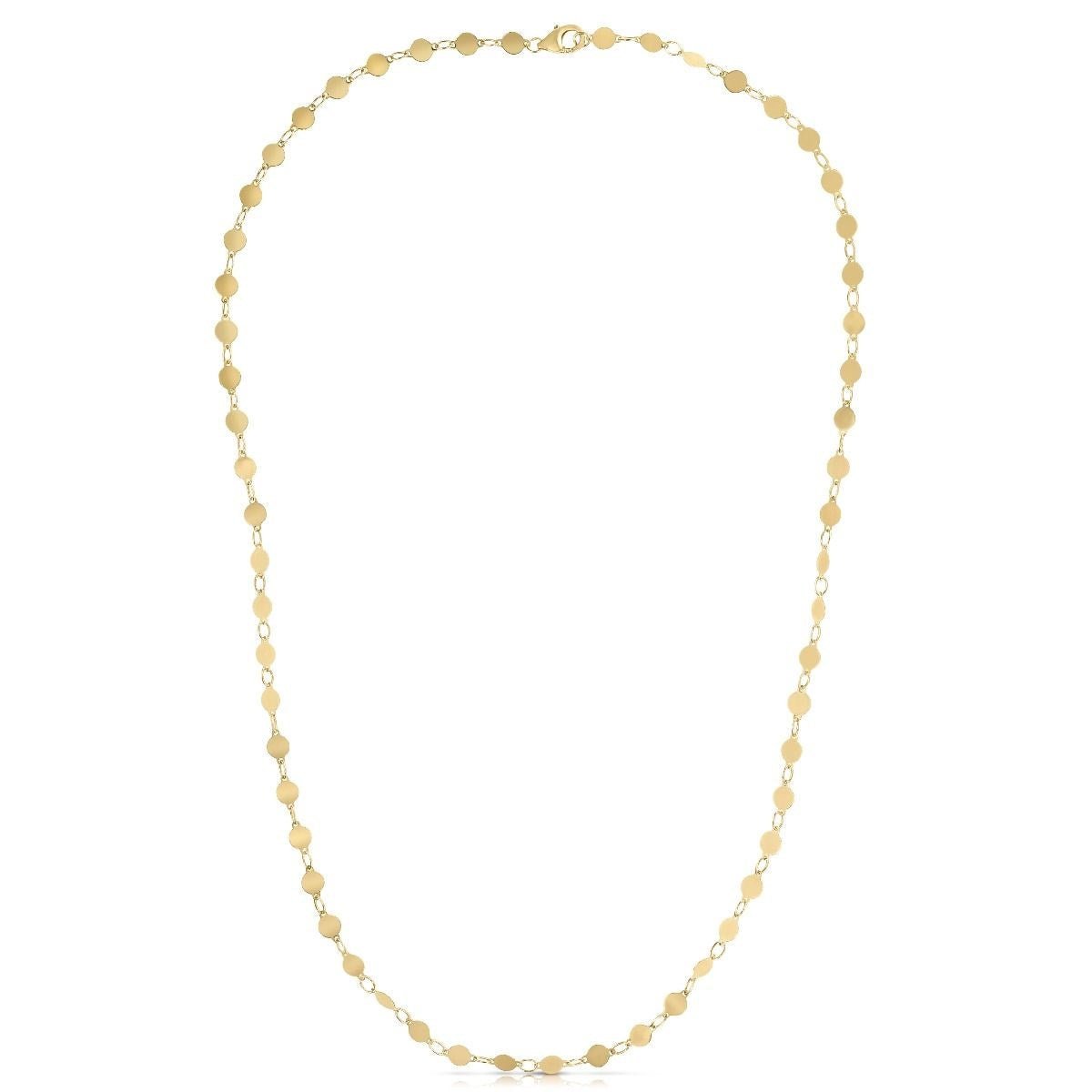 14k Yellow Gold Necklace with Polished Circles - Coolpeacock