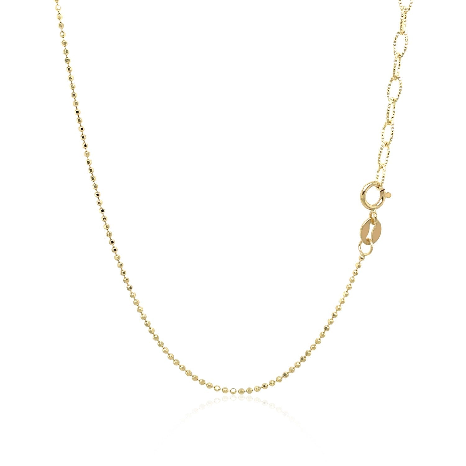 14k Yellow Gold Necklace with Round Diamond Charms - Coolpeacock