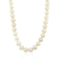 14k Yellow Gold Necklace with White Freshwater Cultured Pearls (6.0mm to 6.5mm) - Coolpeacock