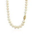 14k Yellow Gold Necklace with White Freshwater Cultured Pearls (6.0mm to 6.5mm) - Coolpeacock