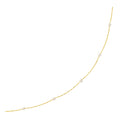 14k Yellow Gold Necklace with White Pearls - Coolpeacock