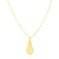 14K Yellow Gold Pineapple Necklace - Coolpeacock