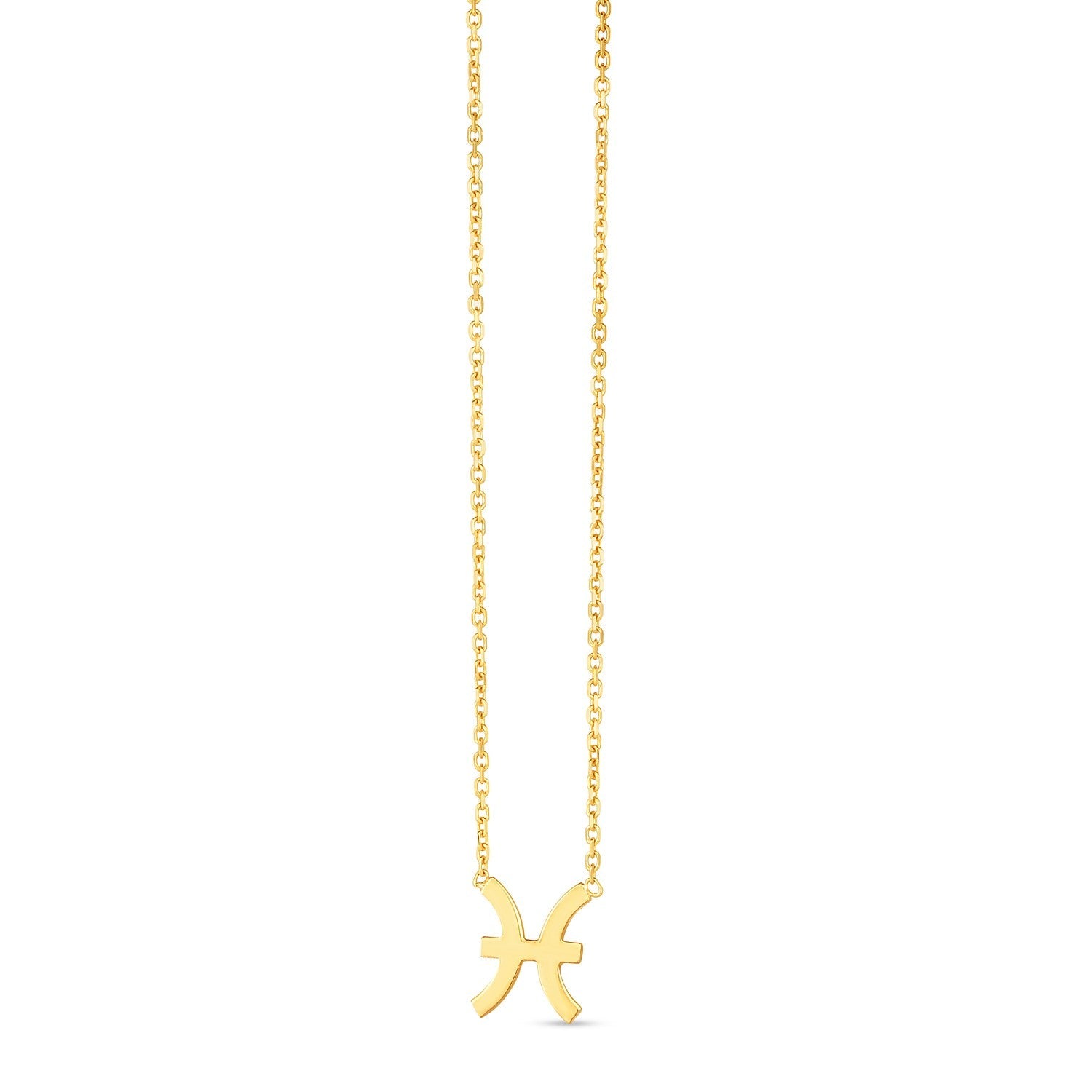 14K Yellow Gold Pisces Necklace - Coolpeacock