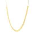 14k Yellow Gold Polished Heart Link Chain Necklace - Coolpeacock