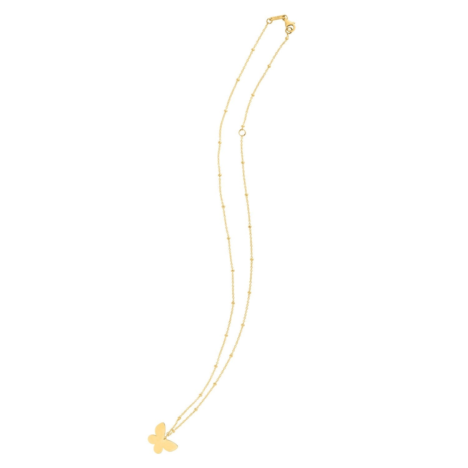 14k Yellow Gold Ppillon Butterfly Necklace - Coolpeacock