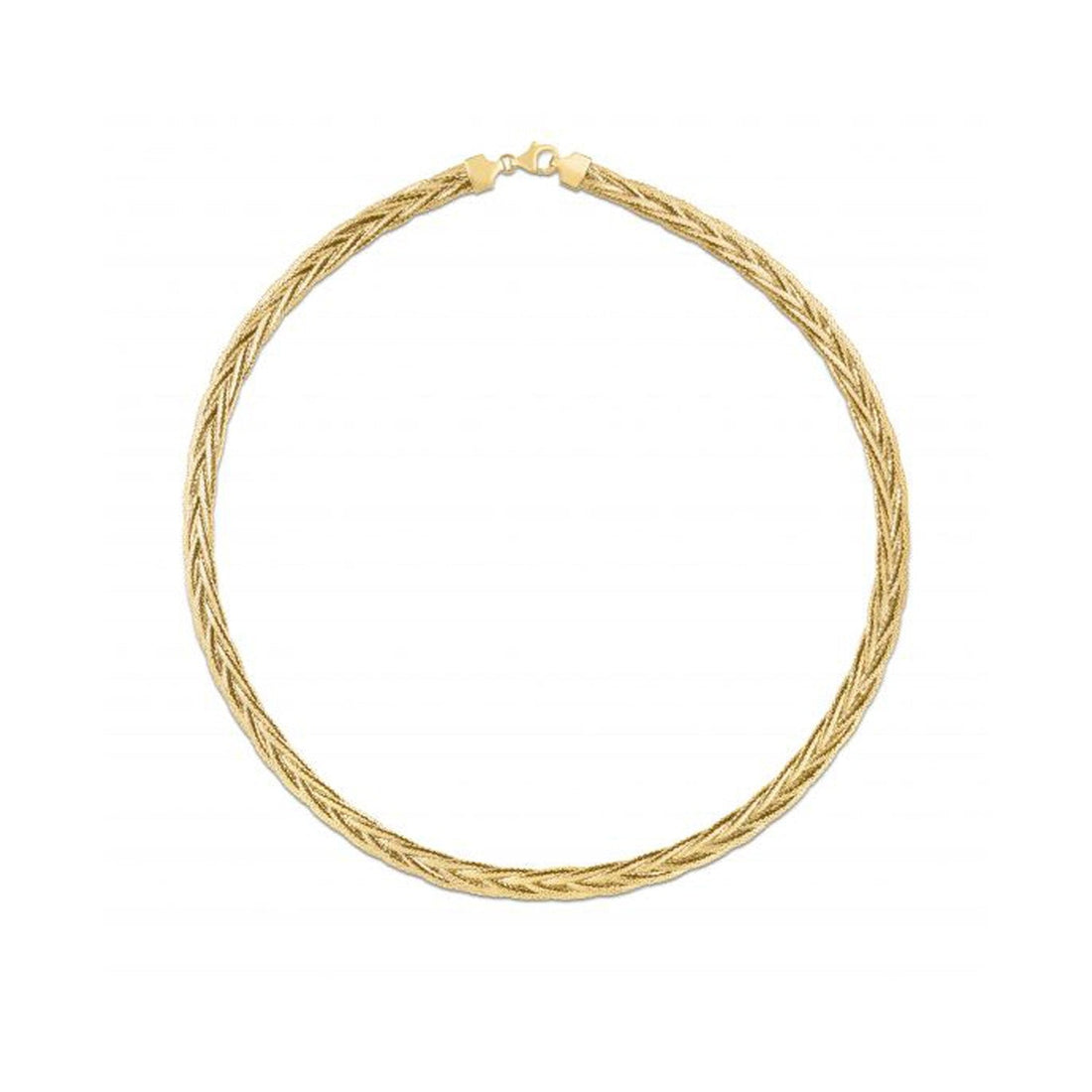 14k Yellow Gold Rapunzel Woven Necklace - Coolpeacock