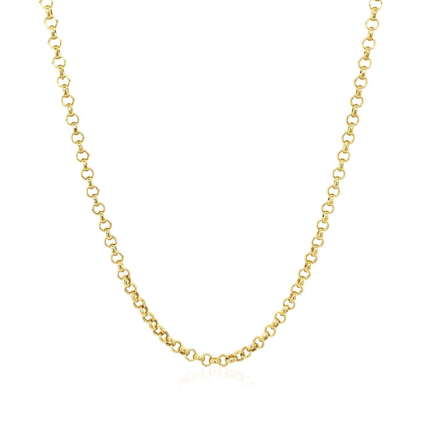 14k Yellow Gold Rolo Chain (2.50 mm) - Coolpeacock