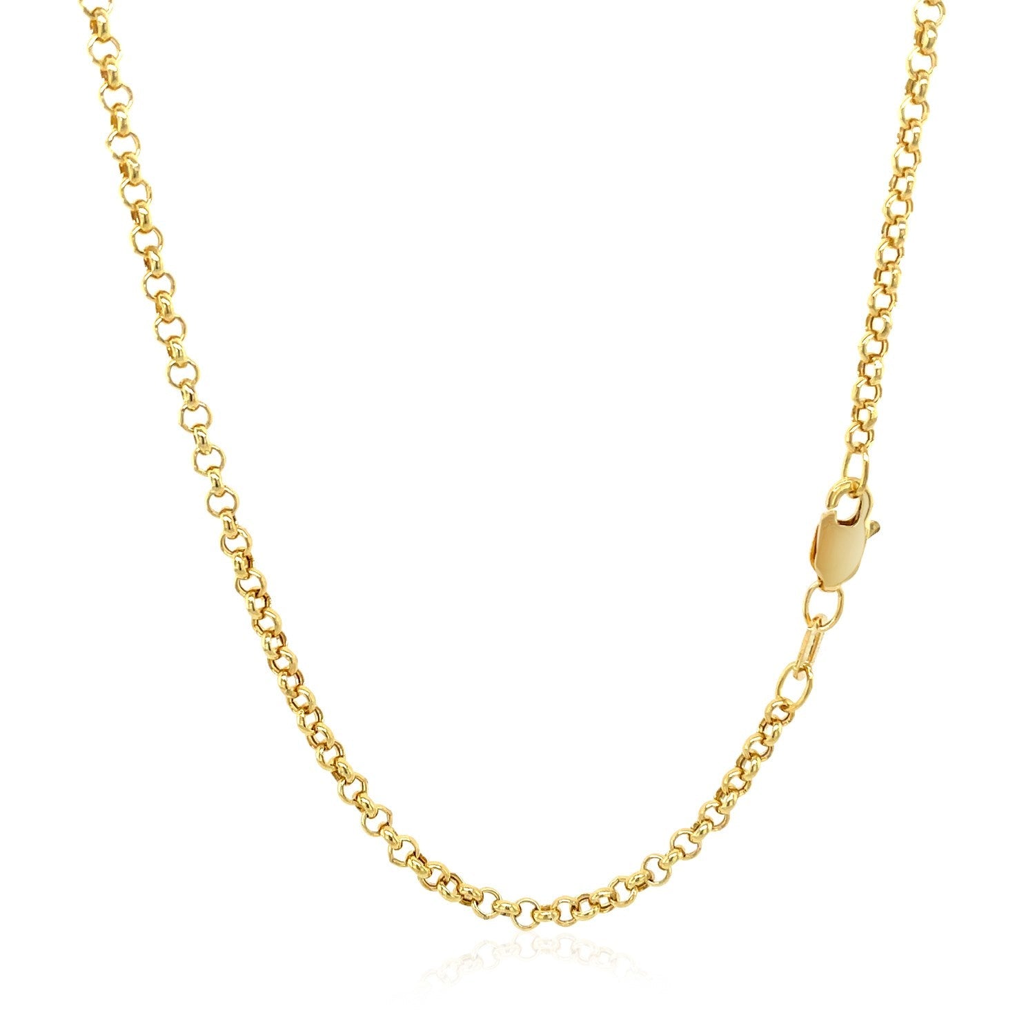 14k Yellow Gold Rolo Chain (2.50 mm) - Coolpeacock