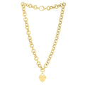 14k Yellow Gold Rolo Link Necklace (11.40 mm) - Coolpeacock