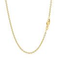 14k Yellow Gold Round Cable Link Chain (1.90 mm) - Coolpeacock