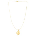 14k Yellow Gold Round North Star Locket Necklace - Coolpeacock