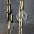 14k Yellow Gold Rounded Paperclip Chain Necklace - Coolpeacock