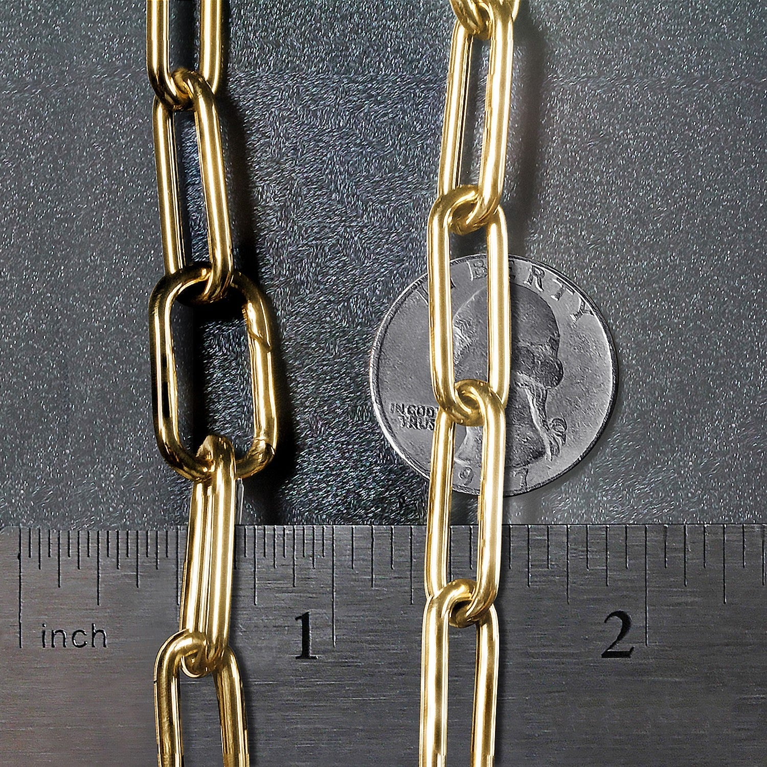 14k Yellow Gold Rounded Paperclip Chain Necklace - Coolpeacock