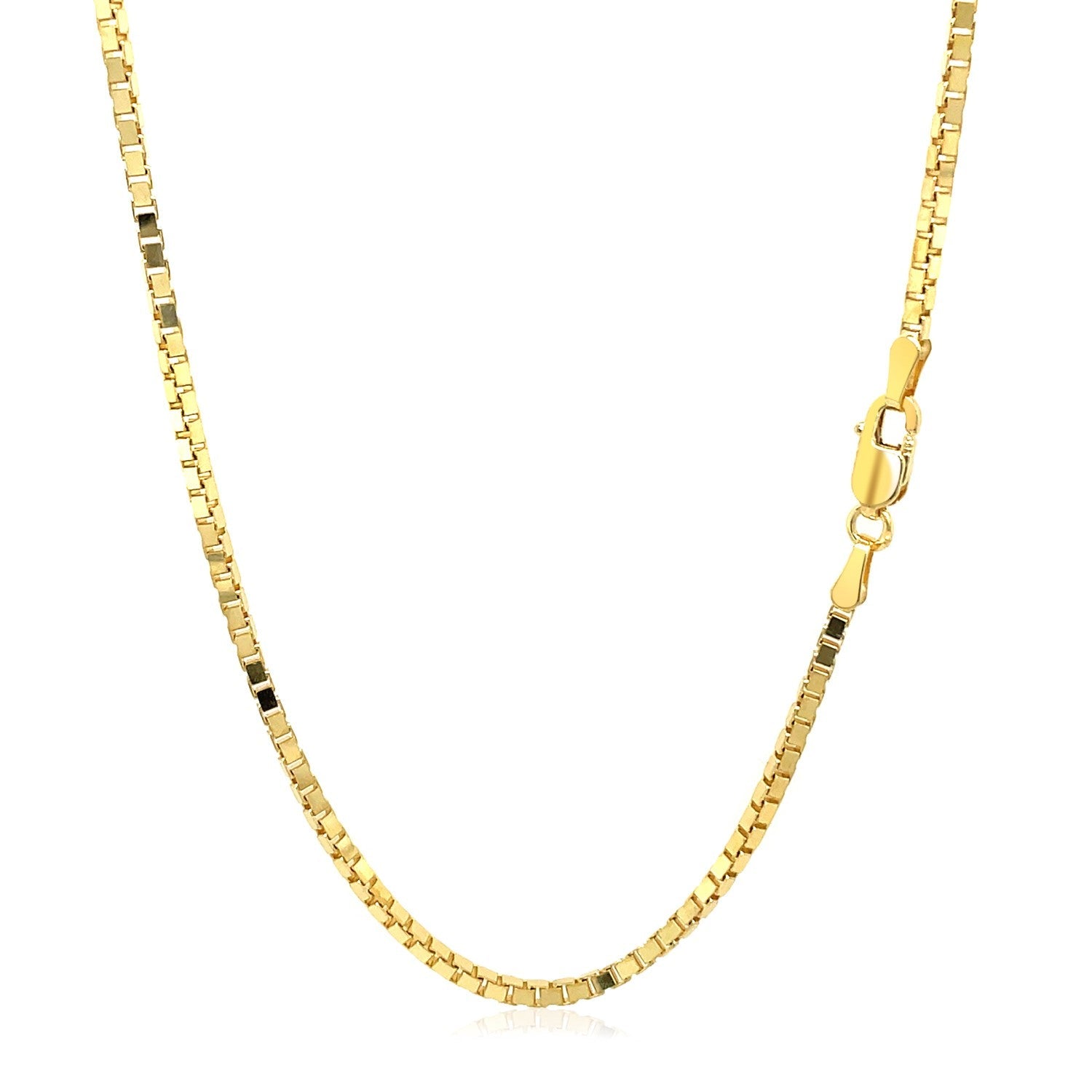 14k Yellow Gold Semi Solid Box Chain (1.80 mm) - Coolpeacock