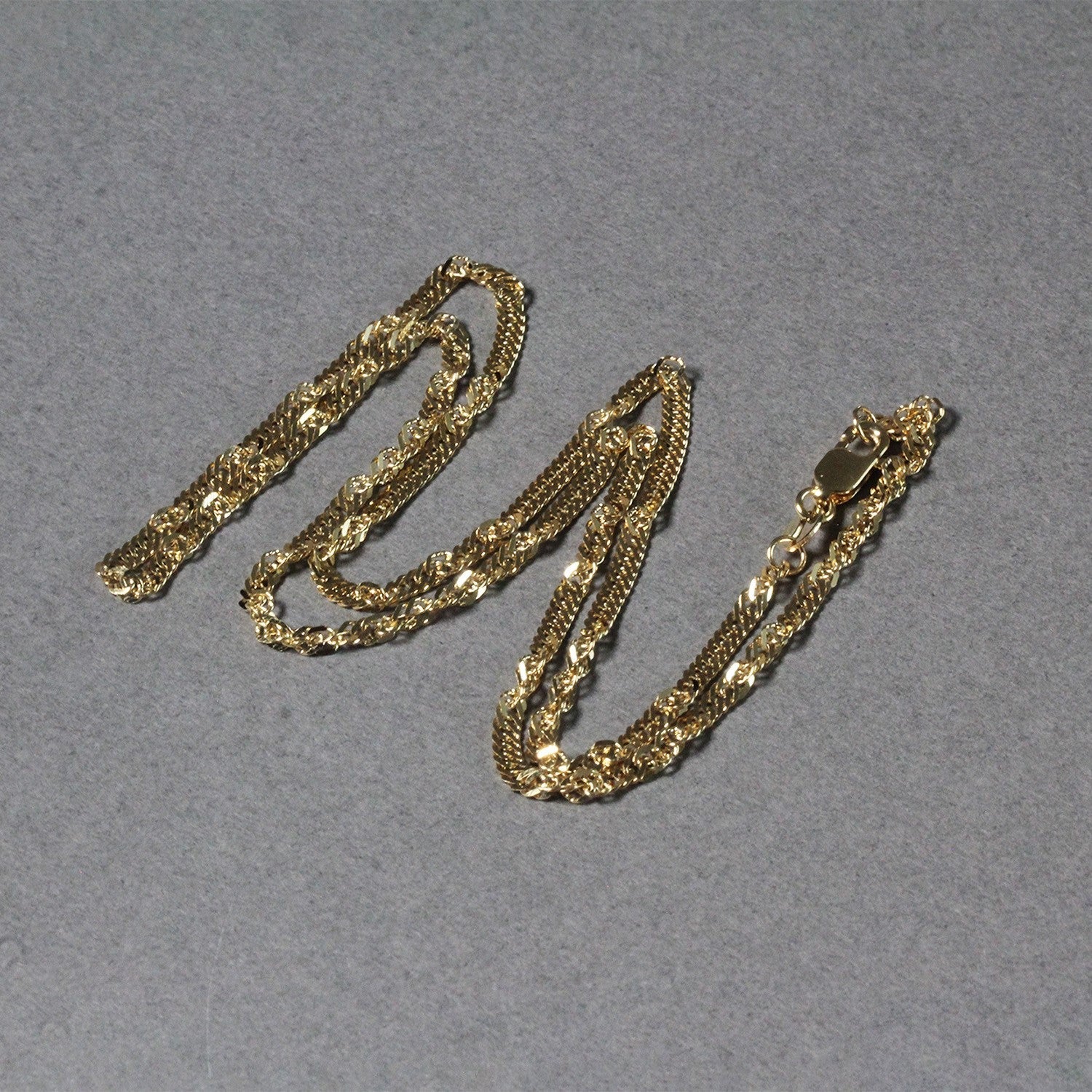 14k Yellow Gold Singapore Chain (2.10 mm) - Coolpeacock