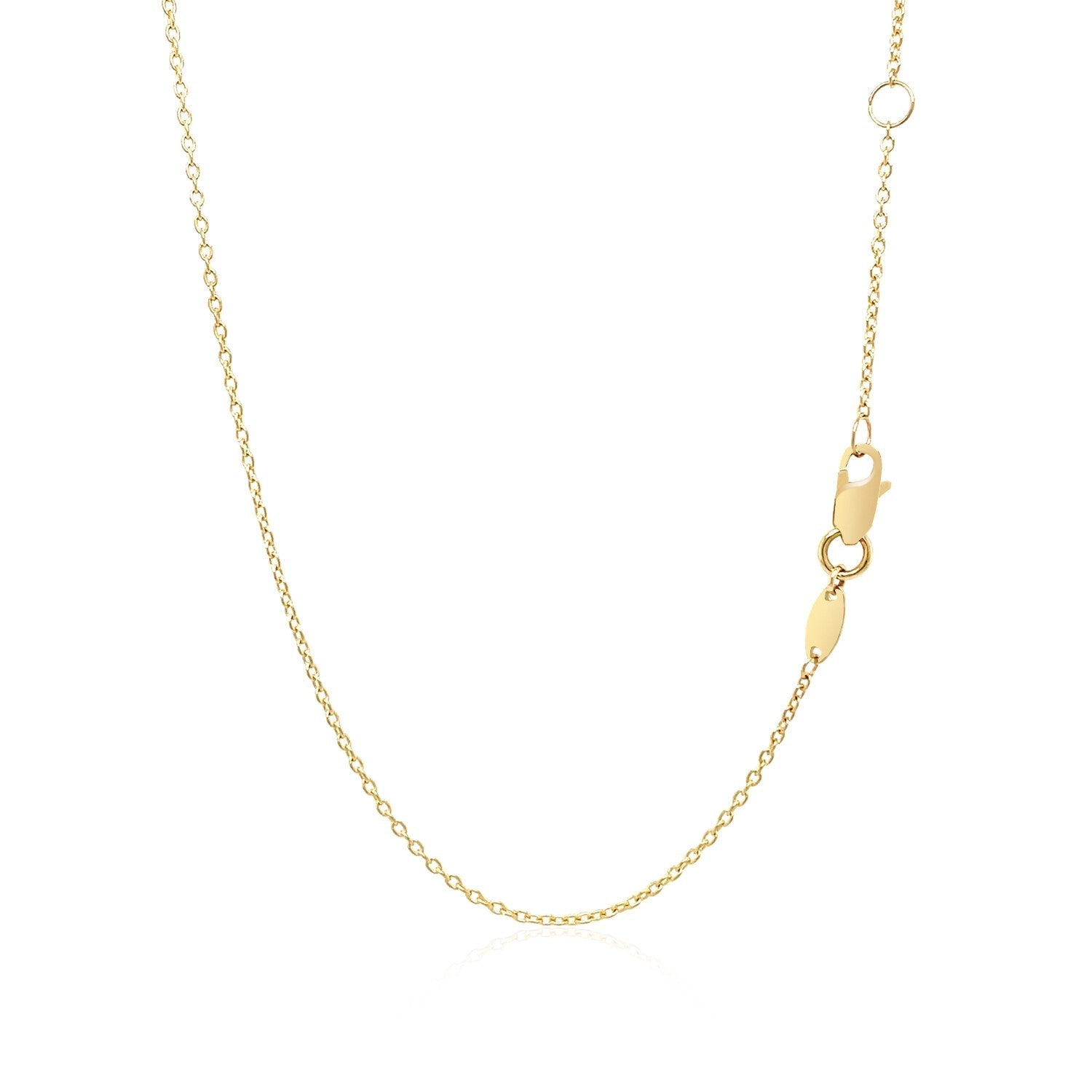 14k Yellow Gold Smooth Flat Horizontal Bar Style Necklace - Coolpeacock