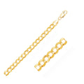 14k Yellow Gold Solid Curb Bracelet (8.20 mm) - Coolpeacock