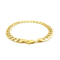 14k Yellow Gold Solid Curb Bracelet (8.20 mm) - Coolpeacock