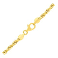 14k Yellow Gold Solid Diamond Cut Rope Chain (3.50 mm) - Coolpeacock