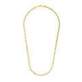 14k Yellow Gold Solid Diamond Cut Rope Chain (3.50 mm) - Coolpeacock