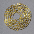 14k Yellow Gold Solid Figaro Chain (4.50 mm) - Coolpeacock