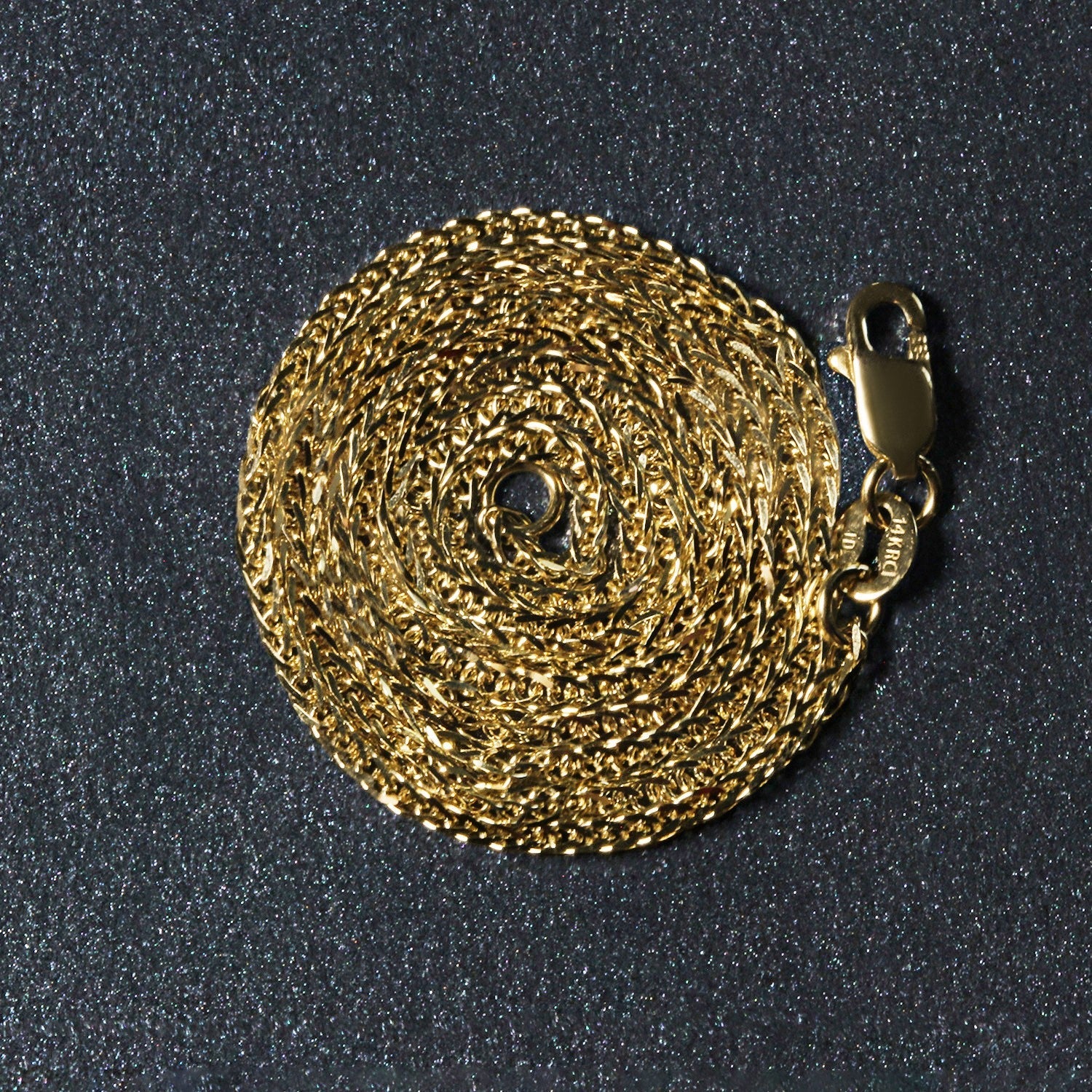 14k Yellow Gold Square Wheat Chain (1.80 mm) - Coolpeacock