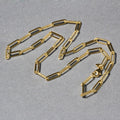 14k Yellow Gold Textured Paperclip Chain (3.50 mm) - Coolpeacock