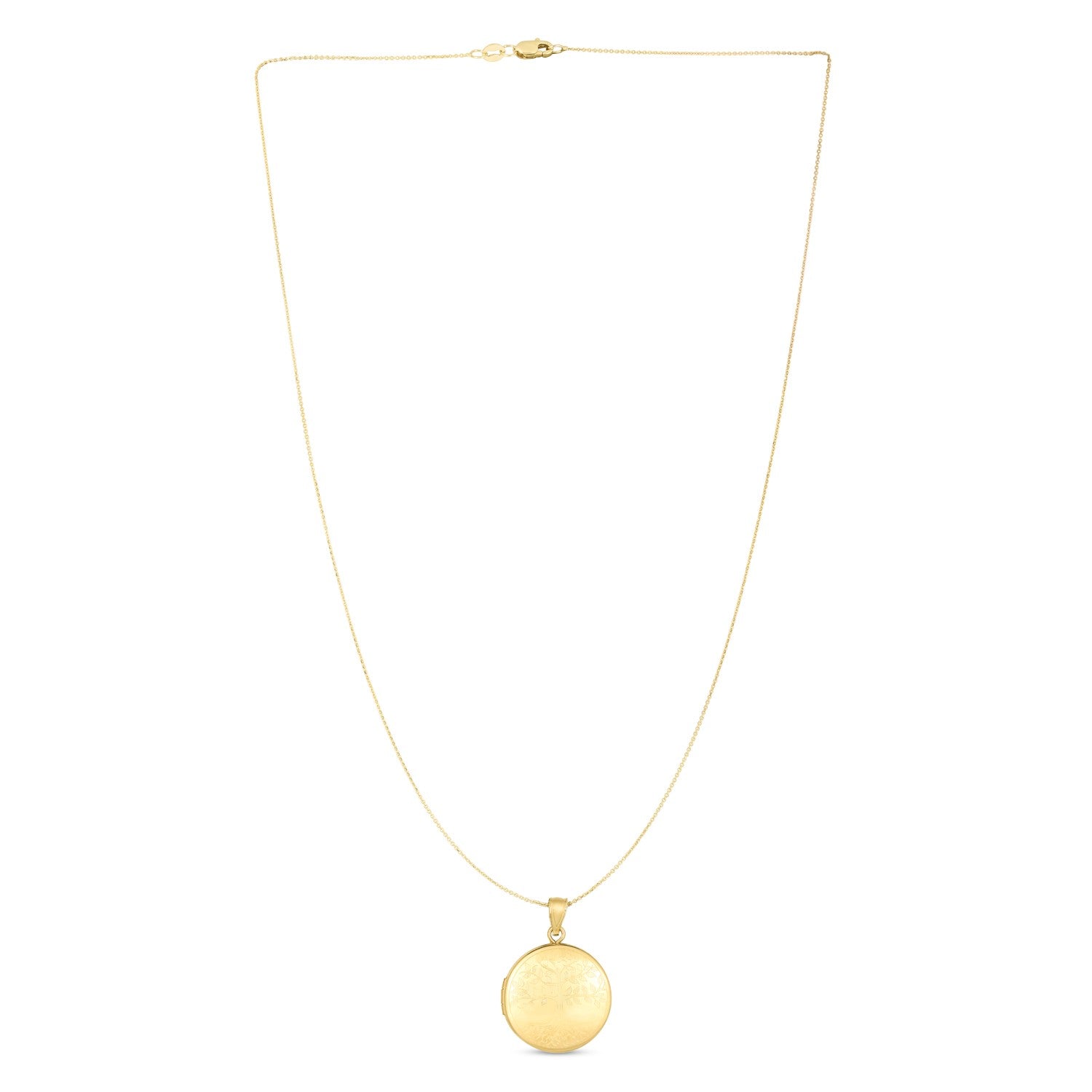 14k Yellow Gold Tree of Life Locket Necklace - Coolpeacock