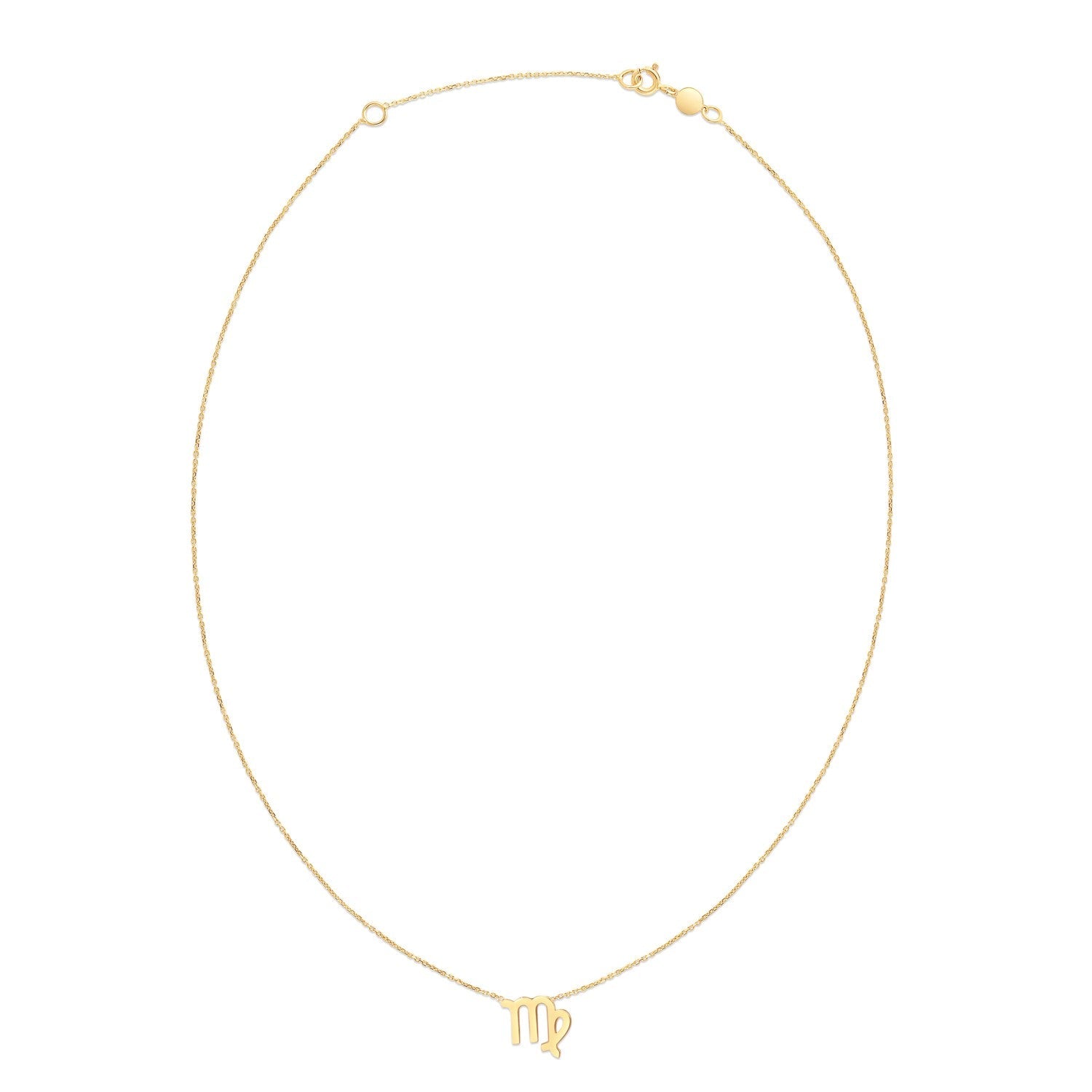 14K Yellow Gold Virgo Necklace - Coolpeacock