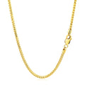 14k Yellow Solid Gold Diamond Cut Round Franco Chain (2.20 mm) - Coolpeacock