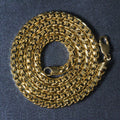 14k Yellow Solid Gold Diamond Cut Round Franco Chain (4.60 mm) - Coolpeacock