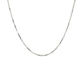 18k White Gold Box Chain 0.6mm (0.60 mm) - Coolpeacock
