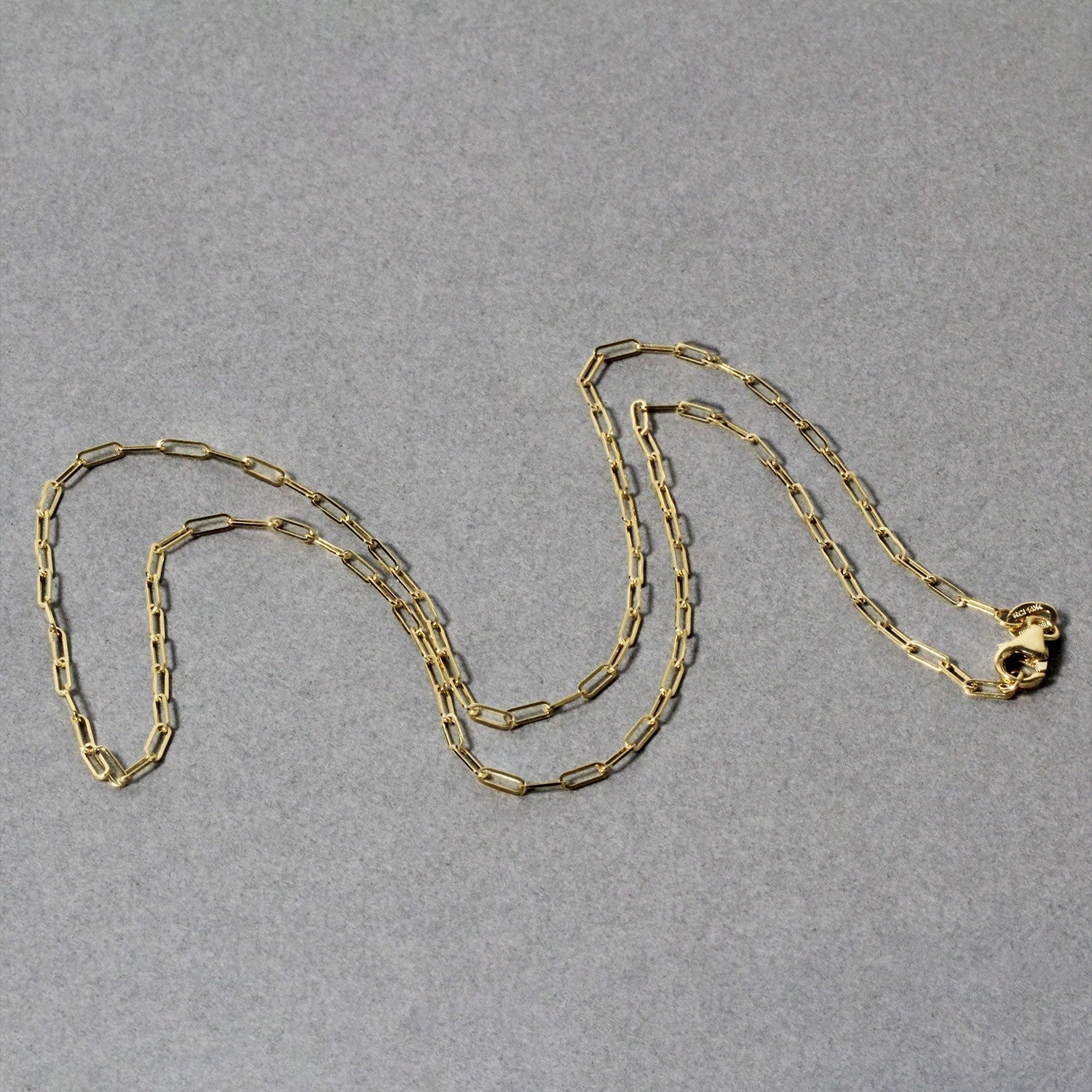 18K Yellow Gold Fine Paperclip Chain (1.50 mm) - Coolpeacock