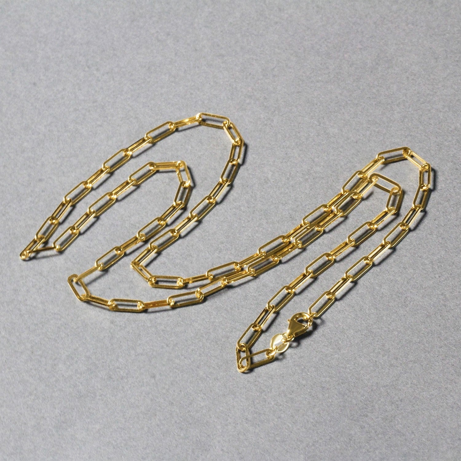 18K Yellow Gold Paperclip Chain (2.50 mm) - Coolpeacock