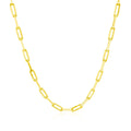 18K Yellow Gold Paperclip Chain (2.50 mm) - Coolpeacock