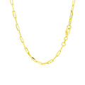 18K Yellow Gold Paperclip Chain (2.50 mm) - Coolpeacock