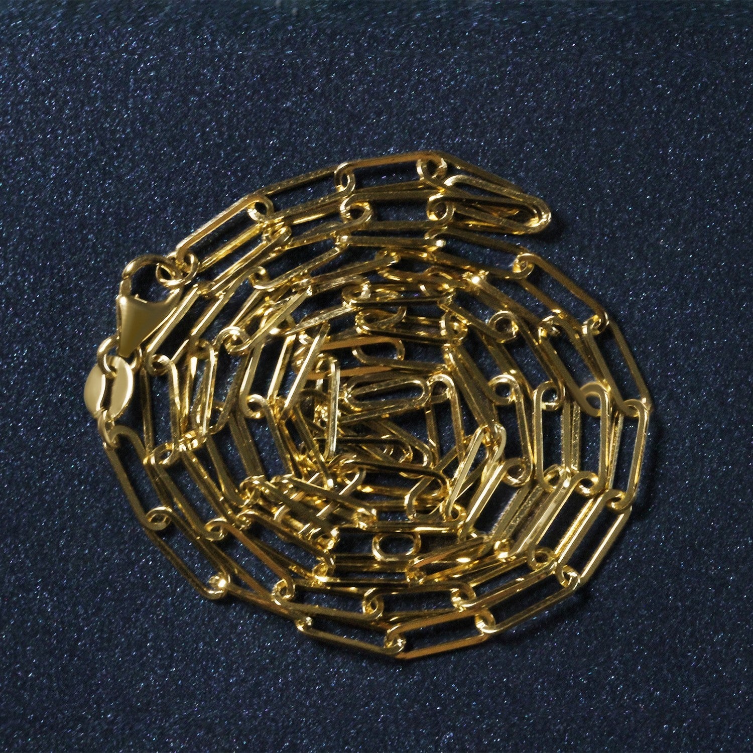 18K Yellow Gold Paperclip Chain (2.50 mm) - Coolpeacock