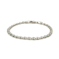2.9mm 14k White Gold Heart Anklet - Coolpeacock