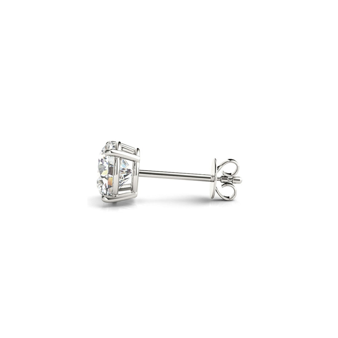 3 cttw Certified IGI Lab Grown Round Diamond Stud Earrings 14k White Gold (G/VS2) - Coolpeacock