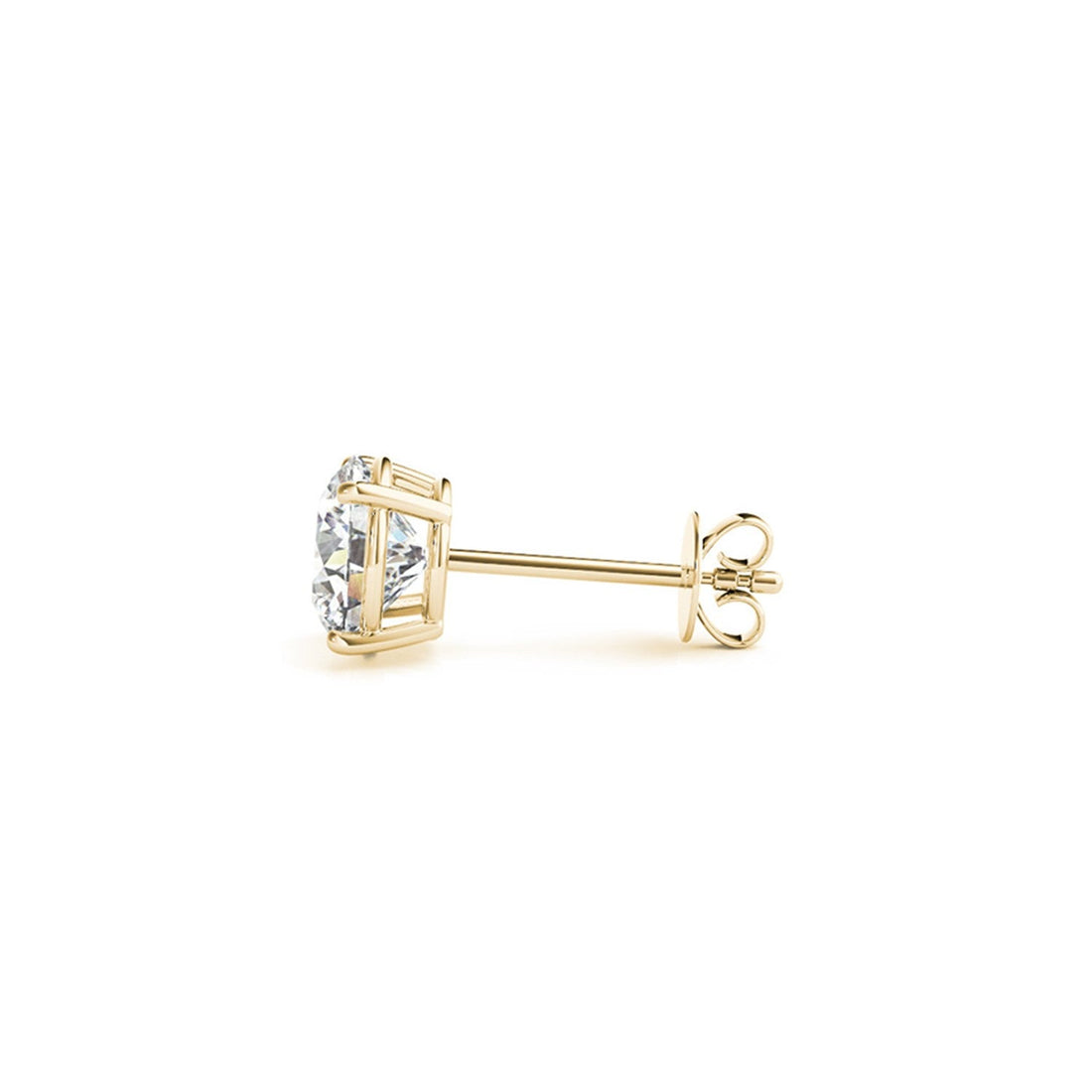 3 cttw Certified IGI Lab Grown Round Diamond Stud Earrings 14k Yellow Gold (G/VS2) - Coolpeacock