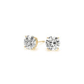 3 cttw Certified IGI Lab Grown Round Diamond Stud Earrings 14k Yellow Gold (G/VS2) - Coolpeacock