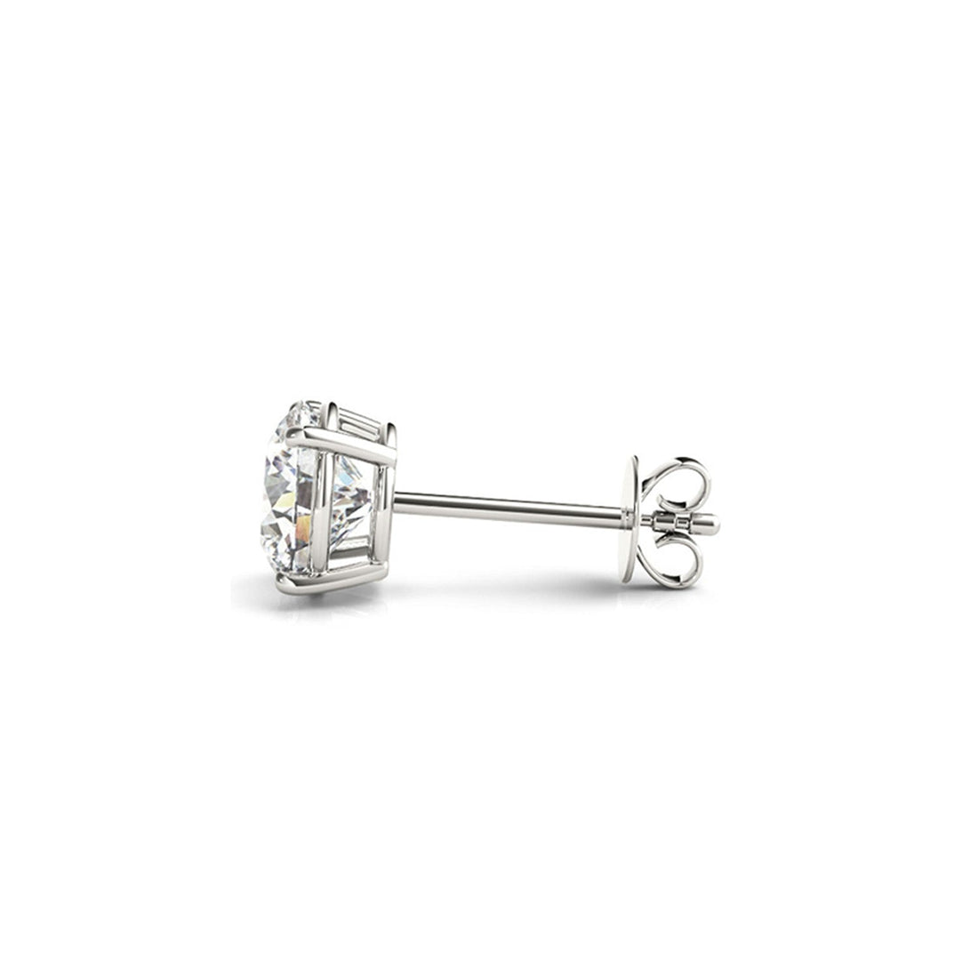 4 cttw Certified IGI Lab Grown Round Diamond Stud Earrings 14k White Gold (G/VS2) - Coolpeacock