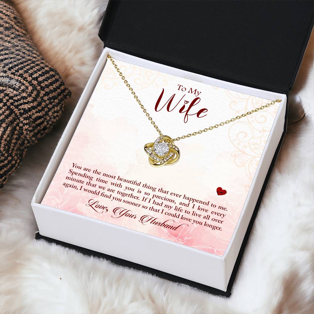 Love Knot Necklace (Yellow & White Gold Variants)
