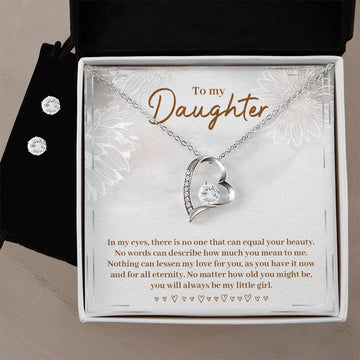 Forever Love Necklace +  Earrings for Daughter