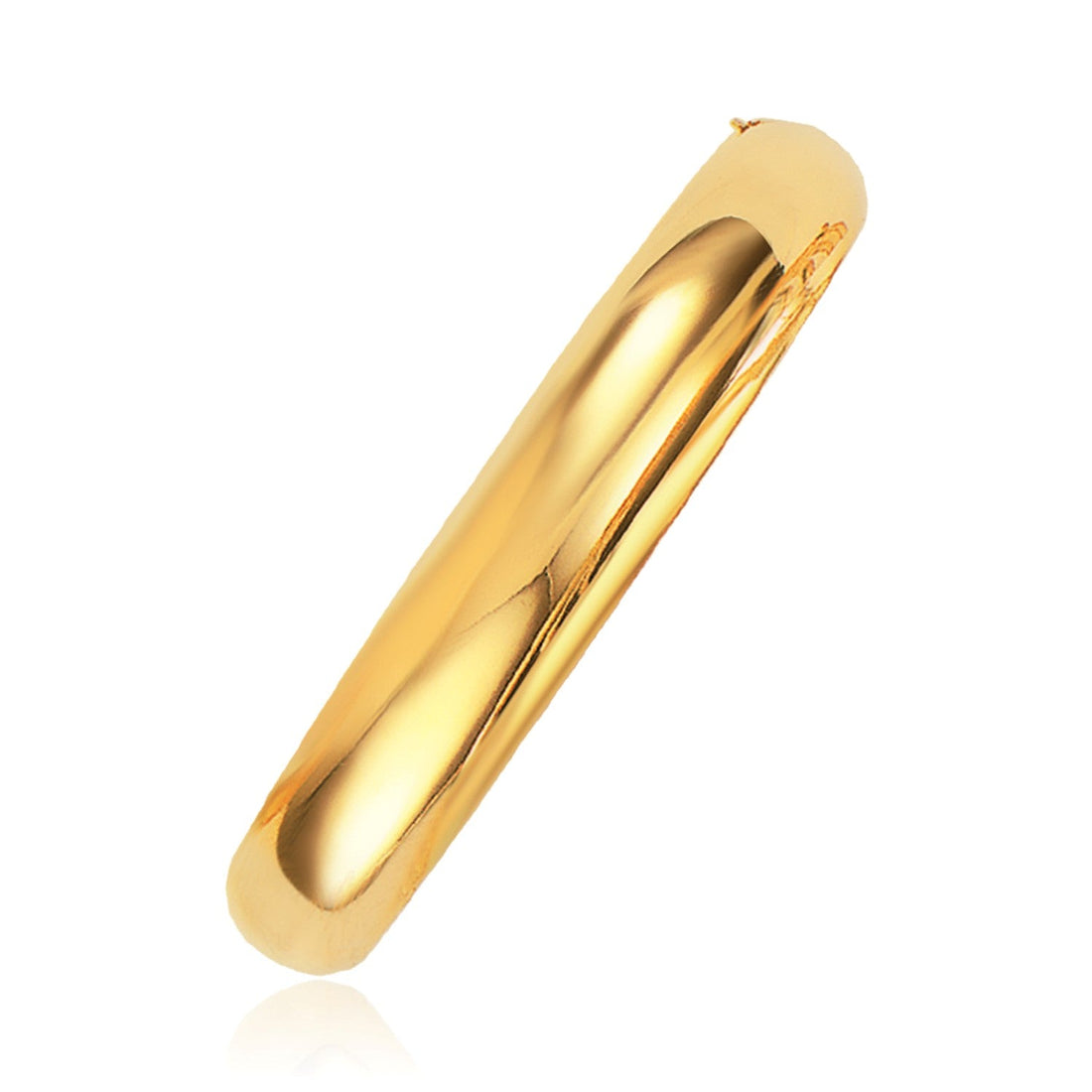 Classic Bangle in 14k Yellow Gold (10.00 mm) - Coolpeacock