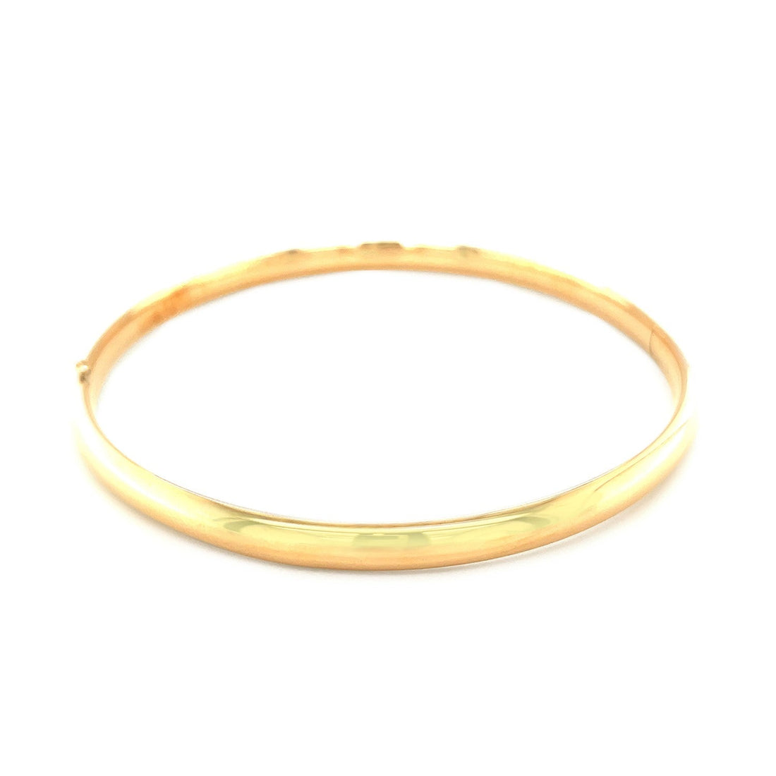 Classic Bangle in 14k Yellow Gold (5.00 mm) - Coolpeacock
