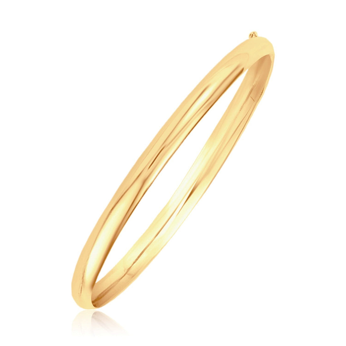Classic Bangle in 14k Yellow Gold (5.00 mm) - Coolpeacock